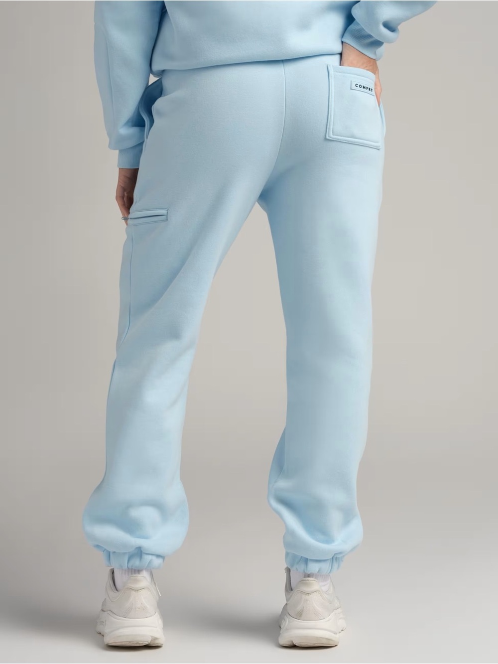 Women's Light Blue Hooded Set VIP Airplane Mode Hoodie and Sweatpants - Picture 6 of 12
